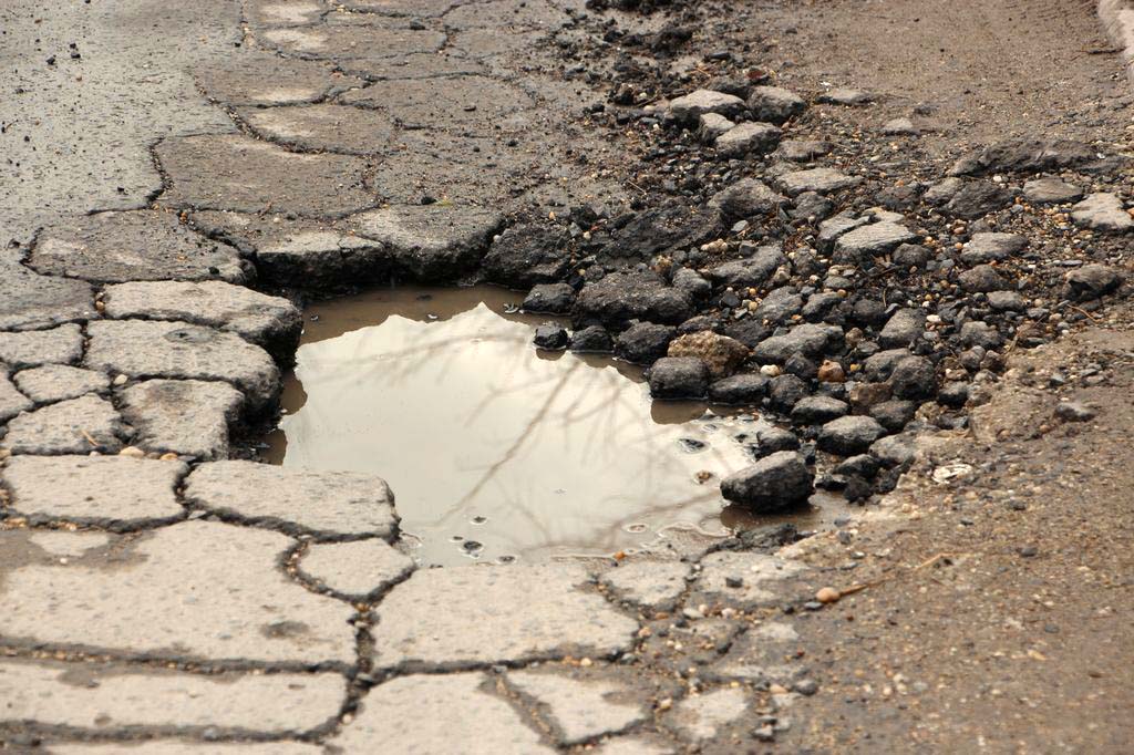 Sérült útfelület