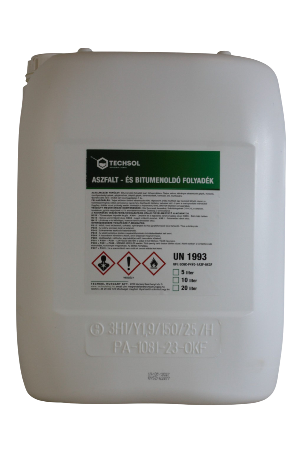 Aszfalt- és Bitumen oldó folyadék 20 L
